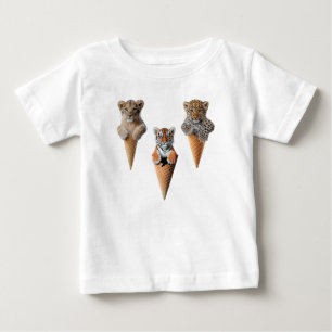 Süße große Katzenkegel Baby T-shirt