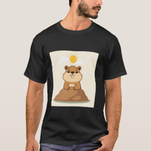 Süße Groundhog-Day-Illustration u2013 Frühling ode T-Shirt