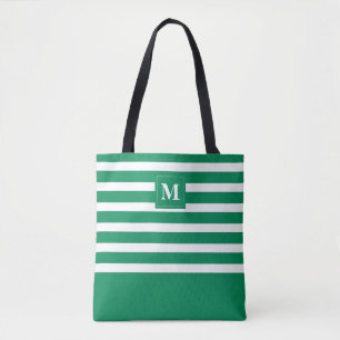 Süße grün gestreifte Strandmonogramm