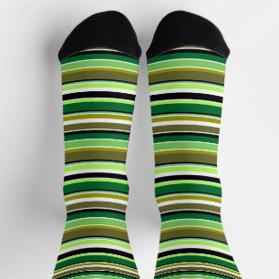 Süße grün-weiße Streifen-Wurfkissen Socken