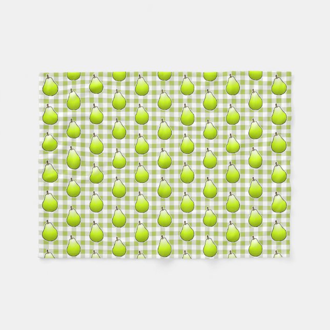 Süße grüne Birne Fleecedecke (Vorderseite (Horizontal))