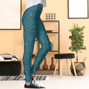 Süße grüne blaue Glitter-Sport-Weihnachts-Party-Ge Leggings