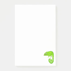 Süße grüne Chamäleon-Illustration tropisches Repti Post-it Klebezettel