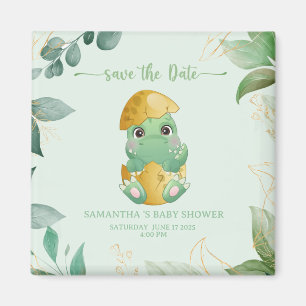 Süße grüne Dinosaurier-Jungen-Baby-Party Magnet