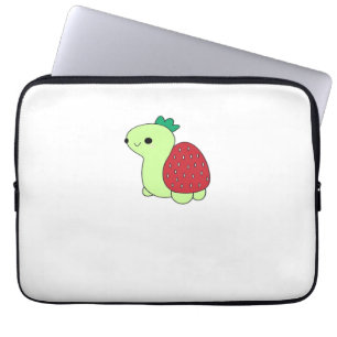 Süße grüne errötende Erdbeer-Schildkröte Classic T Laptopschutzhülle
