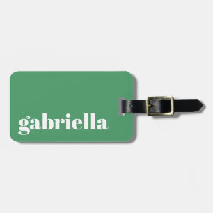 Süße grüne fette Typografie personalisierter Name Gepäckanhänger