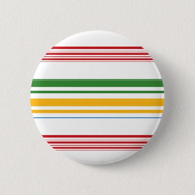 Süße grüne gelbe Streifen Button (Vorderseite)