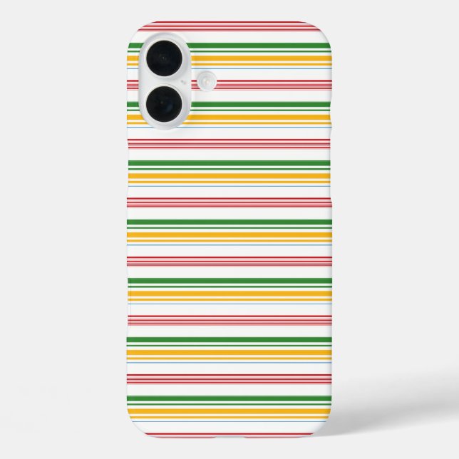 Süße grüne gelbe Streifen Case-Mate iPhone Hülle (Rückseite)