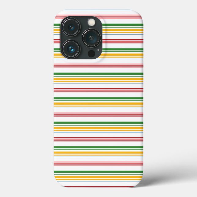 Süße grüne gelbe Streifen Case-Mate iPhone Hülle (Rückseite)
