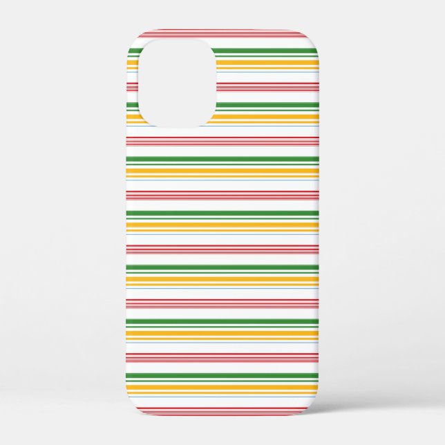 Süße grüne gelbe Streifen Case-Mate iPhone Hülle (Rückseite)