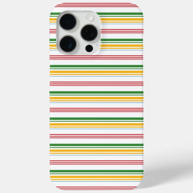 Süße grüne gelbe Streifen Case-Mate iPhone Hülle (Rückseite)
