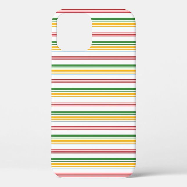 Süße grüne gelbe Streifen Case-Mate iPhone Hülle (Rückseite)