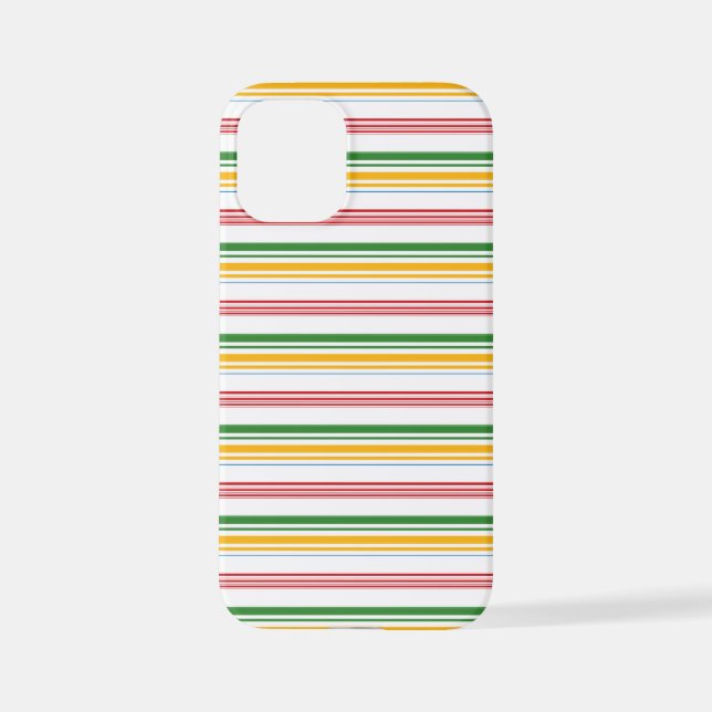 Süße grüne gelbe Streifen iPhone Hülle (Rückseite)