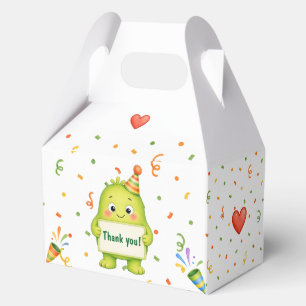 Süße grüne Monster-Geburtstags-Geschenkbox Geschenkschachtel