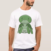 Süße grüne Schildkröte, bezauberndes Kawaii-Meeres