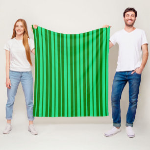 Süße grüne stilvolle Streifenmuster-Design Fleecedecke