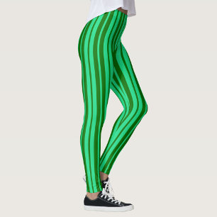 Süße grüne stilvolle Streifenmuster-Design Leggings