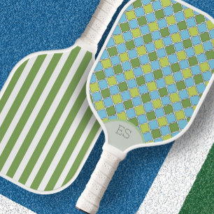 Süße grüne vornehme monogrammierte Pickleball-Schl Pickleball Schläger
