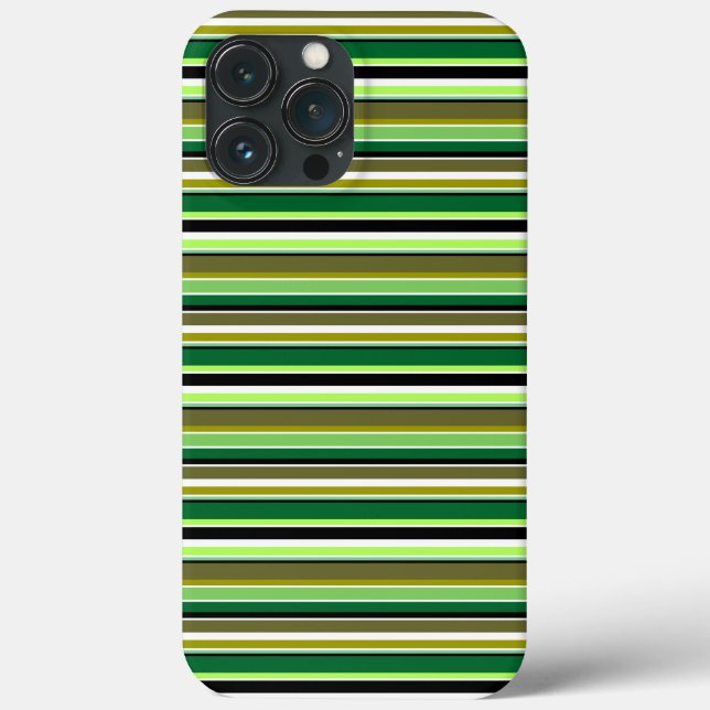 Süße grüne weiße Streifen Case-Mate iPhone Hülle (Rückseite)