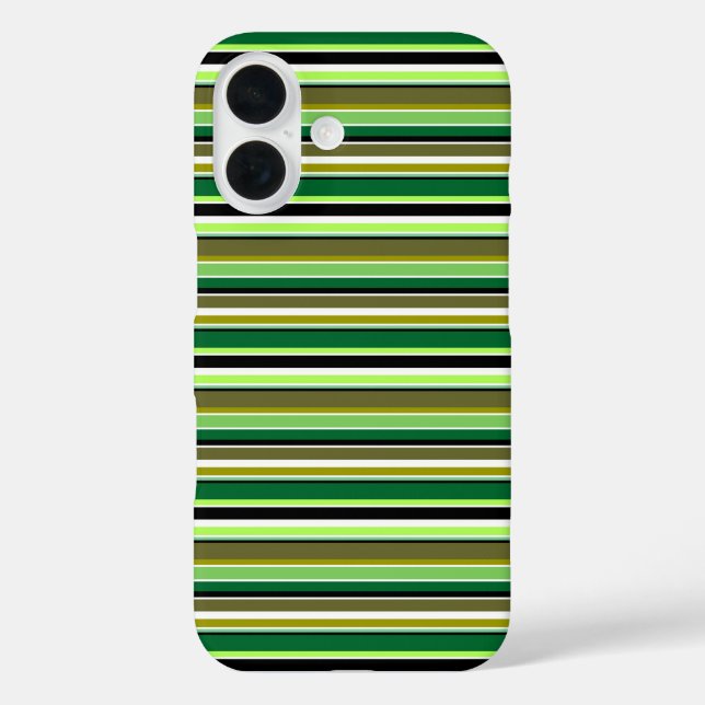 Süße grüne weiße Streifen Case-Mate iPhone Hülle (Rückseite)