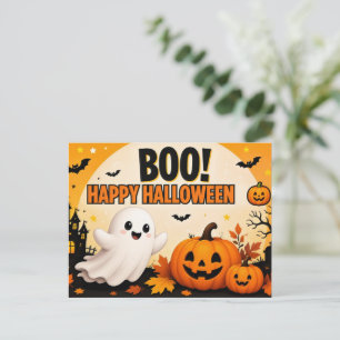 Süße Grusel-Halloween-Grußkarte Postkarte