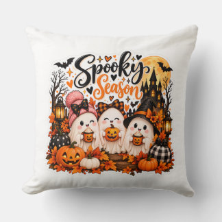 Süße gruselige Geister Halloween-Kürbis Herbst Kissen