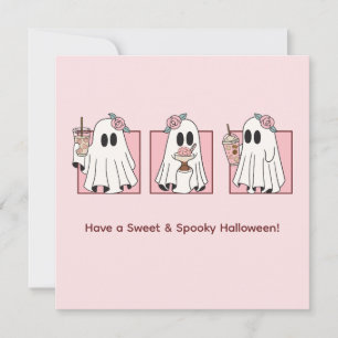 Süße & Gruselige Halloween-Feiertagspostkarte – Ka Feiertagskarte