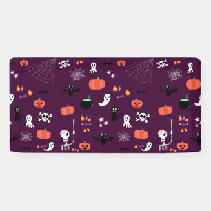 Süße gruselige Halloween-Kunst Banner