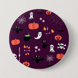 Süße Gruselige Halloween-Kunst Button