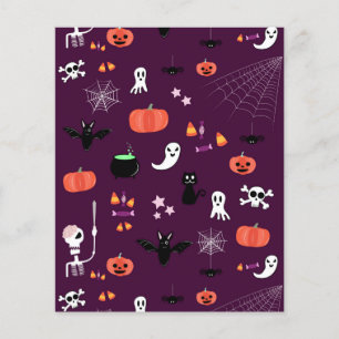 Süße gruselige Halloween-Kunst Flyer