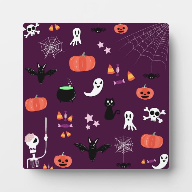 Süße gruselige Halloween-Kunst Fotoplatte (Vorderseite)