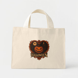 Süße gruselige Halloween-Minitasche Süßes oder S Mini Stoffbeutel