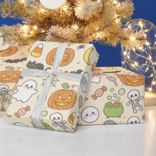 Süße gruselige Party-Geschenkverpackung, lustiger  Geschenkpapier