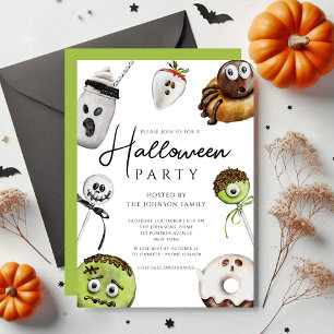 Süße Gruselige Süßigkeiten Halloween Einladung