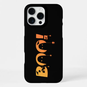 Süße gruselige Typografie mit Fledermäusen und Spi iPhone 16 Pro Max Hülle