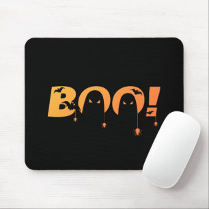 Süße gruselige Typografie mit Fledermäusen und Spi Mousepad