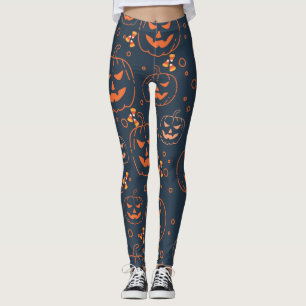 Süße, gruselige, unheimliche Halloween-Kürbisse un Leggings