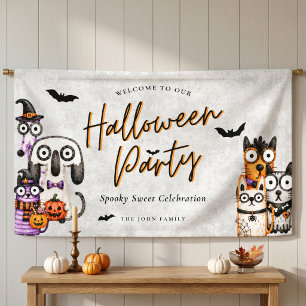 Süße gruselige Wasserfarben-Halloween-Party Banner