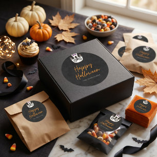 Süße gruselige Wasserfarben-Halloween-Party Runder Aufkleber