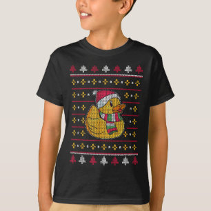 Süße Gummi-Ente Enten-Weihnachten Santa Claus T-Shirt