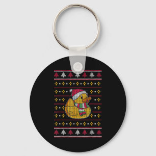 Süße Gummi-Enten-Ente Weihnachten Santa Claus Schlüsselanhänger