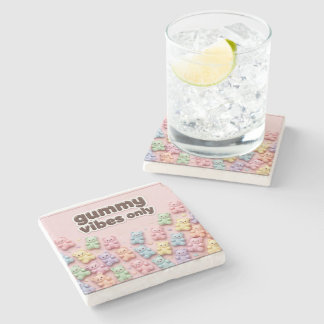 Süße Gummibärchen Steinuntersetzer 'Nur Gummi Vibe