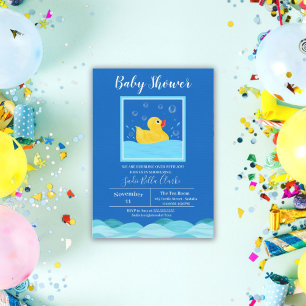 Süße Gummiente Blasen Baby Shower Einladung