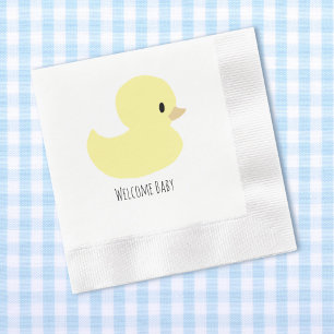 Süße Gummiente Personalisierte Babyparty Benutzerd Serviette