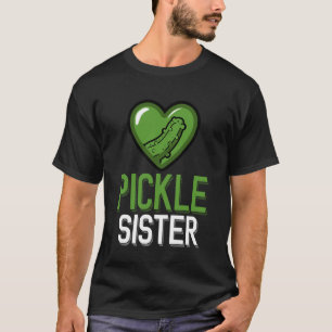 Süße Gurke Schwester Gurke in Herz T-Shirt