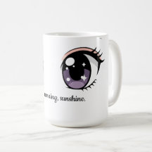 Süße Guten-Morgen-Augen-Tasse – Lustiges Kaffeetas