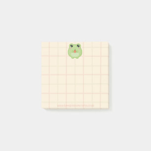 Süße Haftnotizen mit einem Frosch mit einem Apfel Post-it Klebezettel
