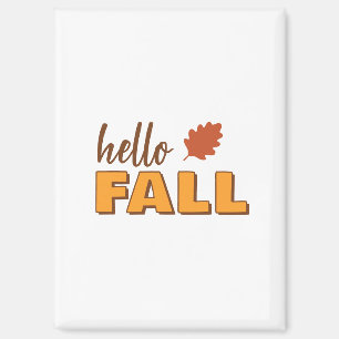 Süße Hallo Herbst Herbstzeit Typografische Kunst P Magnet
