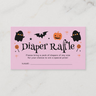 Süße Halloween-Baby-Party-Windel-Raffel Begleitkarte