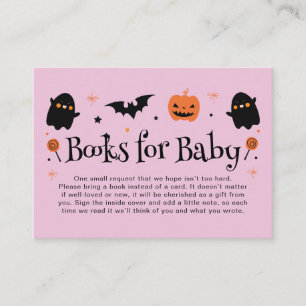 Süße Halloween-Baby-Shower-Bücher für Baby Begleitkarte